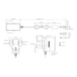 Laird Connectivity Plug-In AC/DC Adapter 12V dc Output, 4A Output
