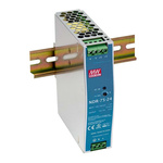 MEAN WELL NDR Switch Mode DIN Rail Power Supply, 90 → 264V ac ac Input, 12V dc dc Output, 6.3A Output, 75W