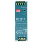 MEAN WELL EDR Switch Mode DIN Rail Power Supply, 90 → 264V ac ac Input, 24V dc dc Output, 6.5A Output, 150W