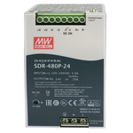 MEAN WELL SDR Switch Mode DIN Rail Power Supply, 88 → 264V ac ac Input, 24V dc dc Output, 20A Output, 480W