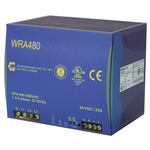 Chinfa WRA 480 DIN Rail Power Supply, 400V ac ac Input, 24V dc dc Output, 20A Output, 480W