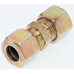 Parker Tube-to-Tube G Pneumatic Straight Tube-to-Tube Adapter, Push In 28 mm to Push In 28 mm