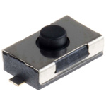 Black Tactile Switch, Single Pole Single Throw (SPST) 50 mA @ 12 V dc 0.8mm Surface Mount