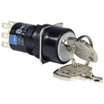 IP40, IP65 Key Switch, Double Pole Double Throw (DPDT), 1 A 2-Way