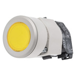 Illuminated Push Button Switch, IP65, Yellow, Panel Mount, Momentary for use with Eao 04 Series Contact Block -40°C