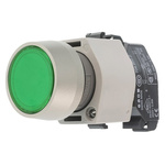 Illuminated Push Button Switch, IP65, Green, Panel Mount, Momentary for use with Eao 04 Series Contact Block -25°C +50°C