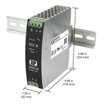 XP Power DSR120 DIN Rail Power Supply, 85 → 264V ac ac Input, 48V dc dc Output, 2.5A Output, 120W