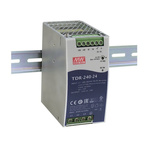 MEAN WELL TDR-240 DIN Rail Power Supply, 340 → 550V ac ac, dc Input, 24V dc dc Output, 10A Output, 240W