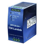 TDK-Lambda DPP120 DIN Rail Power Supply, 93 → 132V ac ac, dc Input, 24V dc dc Output, 5A Output, 120W