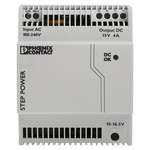 Phoenix Contact STEP-PS/1AC/15DC/4 Switch Mode DIN Rail Power Supply, 85 → 264V ac ac Input, 15V dc dc Output,