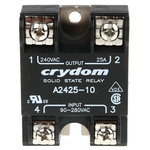 Sensata / Crydom 25 A SPST Solid State Relay, Instantaneous, Panel Mount, SCR, 280 V rms Maximum Load