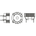 Recom Common Mode Choke, for use with RP Series isolated DC-DC converters, CMC-06 Series