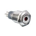 Arcolectric Double Pole Double Throw (DPDT) Latching Red LED Push Button Switch, IP67, 16.2 (Dia.)mm, Panel Mount, 250V