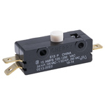 SPDT-NO/NC Button Microswitch, 15 A @ 250 V ac