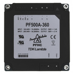 TDK-Lambda Switching Power Supply, PF-500A-360, 360V dc, 2.1A, 756W, 1 Output, 85 → 265V ac Input Voltage