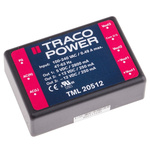 TRACOPOWER Switching Power Supply, TML 20512, 5 V dc, ±12 V dc, 2.8 A, 250 mA, 20W, Triple Output, 100 → 375 V