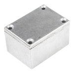 Hammond Shallow Lid - Thin Wall, Silver Die Cast Aluminium Enclosure, IP54, Shielded, 53 x 38 x 31mm