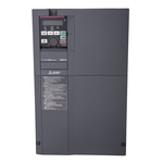 Mitsubishi Inverter Drive, 30 kW, 3 Phase, 400 V ac, 62 A, FR-F800 Series