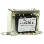 RS PRO 20VA 2 Output Chassis Mounting Transformer, 6V ac