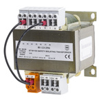RS PRO 250VA DIN Rail Transformer, IEC 61558-2-6, 208V ac Primary, 2 x 12V ac Secondary