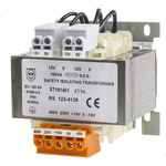 RS PRO 100VA DIN Rail Transformer, IEC 61558-2-6, 230 → 400V ac Primary, 12V ac Secondary