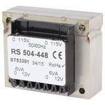 RS PRO 12V ac 2 Output Through Hole PCB Transformer, 12VA