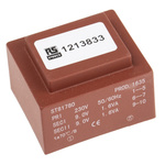 RS PRO 2 x 9V ac 2 Output PCB Mount PCB Transformer, 3.2VA