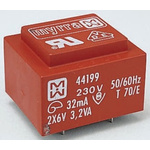 Myrra 2 x 24V ac 2 Output Through Hole PCB Transformer, 3.2VA