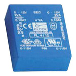 Block 6V ac 2 Output Through Hole PCB Transformer, 4VA
