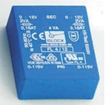 Block 24V ac 2 Output Through Hole PCB Transformer, 4VA