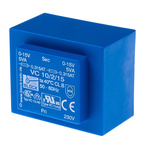 Block 15V ac 2 Output Through Hole PCB Transformer, 10VA