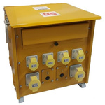 RS PRO 10kVA Site Transformer, 400V Primary, 110 (55V Secondary, 2 x 32 A, 4 x 16 A O/P
