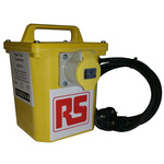 RS PRO 1.5kVA intermittently rated Site Transformer, 230V ac Primary, 110 (55V Secondary, 2 x 16A O/P