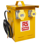 RS PRO 3kVA Site Transformer, 230V ac Primary, 110 (55V Secondary, 1 x 16 A, 1 x 32 A O/P