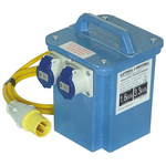 Carroll & Meynell 3kVA Site Transformer, 110V ac Primary, 230V Secondary, 2 x 16A O/P