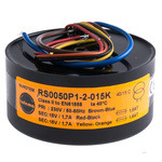Nuvotem Talema 230V ac, 2 x 15V ac Toroidal Transformer, 50VA 2 Output