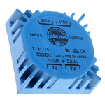 Nuvotem Talema 115 V ac, 230 V ac, 2 x 7V ac Toroidal Transformer, 5VA 2 Output