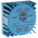 Nuvotem Talema 115 V ac, 230 V ac, 2 x 12V ac Toroidal Transformer, 7VA 2 Output