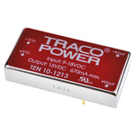 TRACOPOWER TEN 10 DC-DC Converter, 15V dc/ 670mA Output, 9 → 18 V dc Input, 10W, Through Hole, +85°C Max Temp