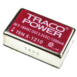 TRACOPOWER TEN 5 DC-DC Converter, 3.3V dc/ 1.2A Output, 9 → 18 V dc Input, 6W, Through Hole, +85°C Max Temp