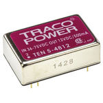 TRACOPOWER TEN 5 DC-DC Converter, 12V dc/ 500mA Output, 36 → 72 V dc Input, 6W, Through Hole, +85°C Max Temp