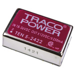 TRACOPOWER TEN 5 DC-DC Converter, ±12V dc/ ±250mA Output, 18 → 36 V dc Input, 6W, Through Hole, +85°C Max Temp