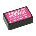 TRACOPOWER TEL 5 DC-DC Converter, 5V dc/ 1A Output, 9 → 18 V dc Input, 5W, Through Hole, +85°C Max Temp -40°C