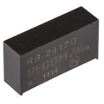 Recom RB DC-DC Converter, ±12V dc/ ±42mA Output, 21.6 → 26.4 V dc Input, 1W, Through Hole, +85°C Max Temp -40°C