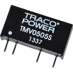 TRACOPOWER TMV DC-DC Converter, 5V dc/ 200mA Output, 4.5 → 5.5 V dc Input, 1W, Through Hole, +85°C Max Temp