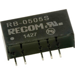 Recom RB DC-DC Converter, 5V dc/ 200mA Output, 4.5 → 5.5 V dc Input, 1W, Through Hole, +85°C Max Temp -40°C Min