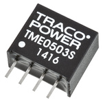 TRACOPOWER TME DC-DC Converter, 3.3V dc/ 260mA Output, 4.5 → 5.5 V dc Input, 1W, Through Hole, +85°C Max Temp