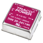 TRACOPOWER THN 20WI DC-DC Converter, 5V dc/ 4A Output, 9 → 36 V dc Input, 20W, Through Hole, +85°C Max Temp