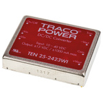 TRACOPOWER TEN 25WI DC-DC Converter, ±15V dc/ ±1A Output, 10 → 40 V dc Input, 25W, Through Hole, +85°C Max Temp