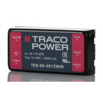 TRACOPOWER TEN 60WIN DC-DC Converter, 12V dc/ 5A Output, 18 → 75 V dc Input, 60W, PCB Mount, +85°C Max Temp